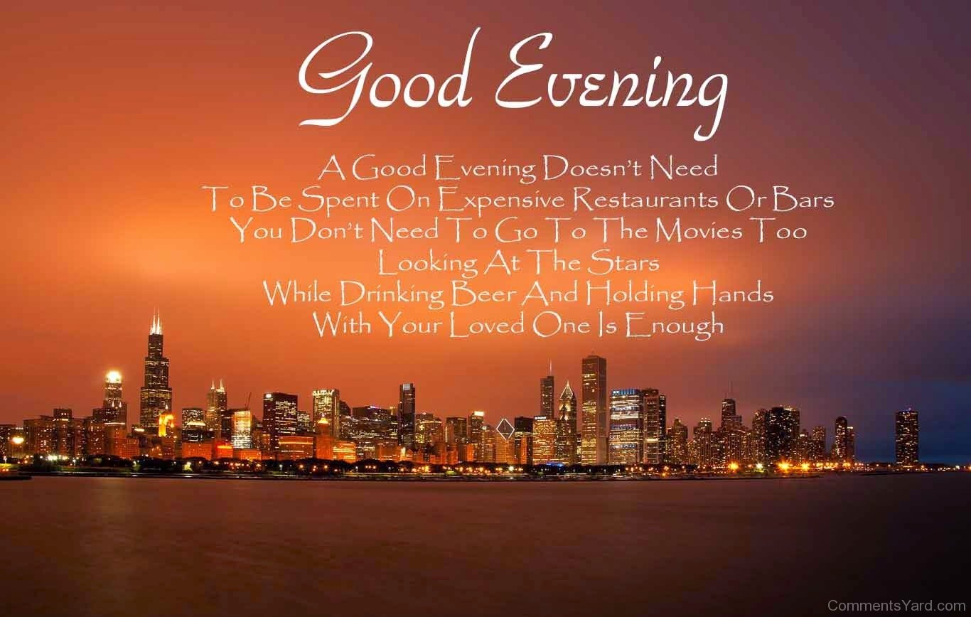 Good Evening Comments Pictures Graphics For Facebook Myspace   Page