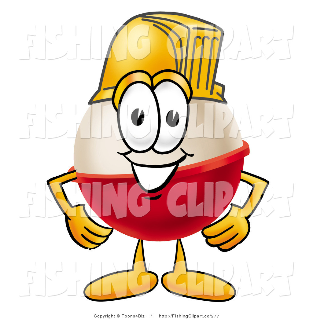 Larger Preview Of A Fishing Bobber Mascot Cartoon Character Clipart