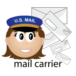 Mail Clipart Image  Female Postal Carrier