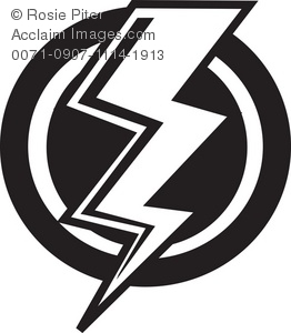 Of A Black And White Lightning Bolt   Acclaim Stock Photography
