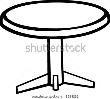 Round Table Clipart Black And White   Clipart Panda   Free Clipart    