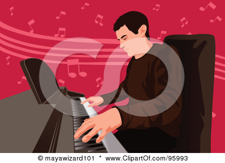 Royalty Free  Rf  Illustrations   Clipart Of Pianists  1