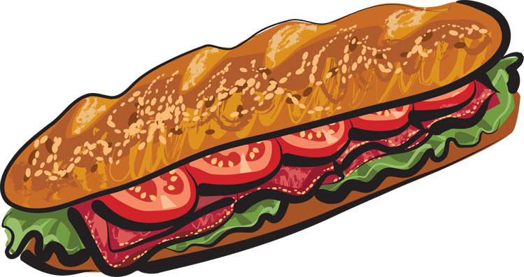 Sub Sandwich Cartoon   Clipart Best