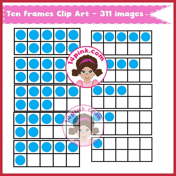 Ten Frames Clip Art   14 Pink