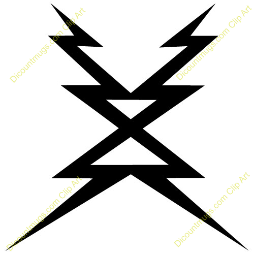 Tribal Lightning Bolt Bolt Clip Art