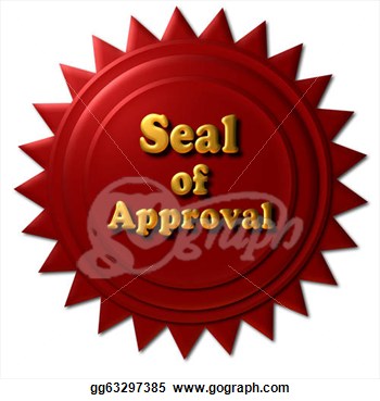 Clipart   This Red Seal With Gold Letters Declaring Seal Of Approval    