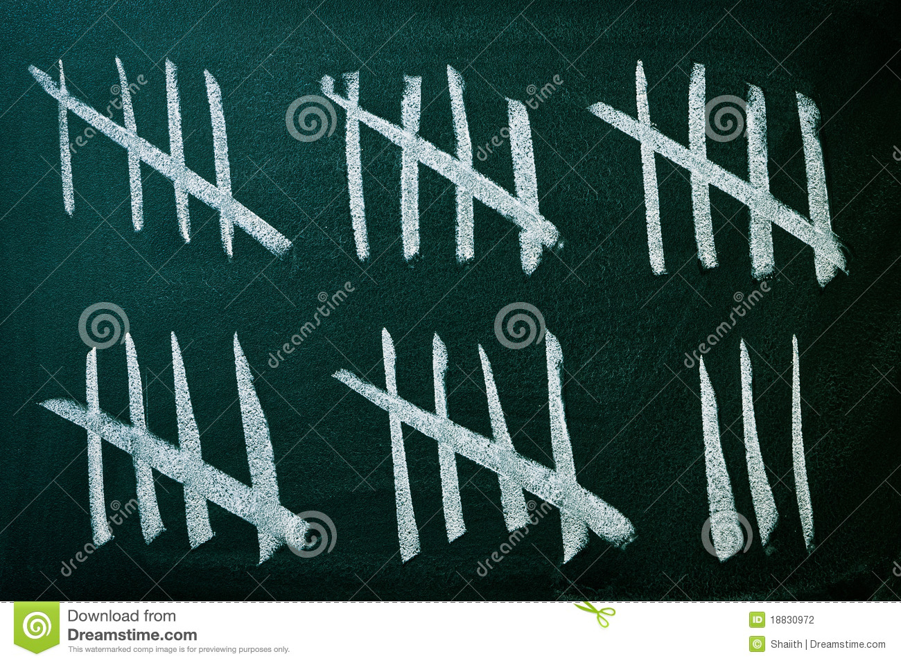 Counting The Days On A Blackboard Stock Photography   Image  18830972