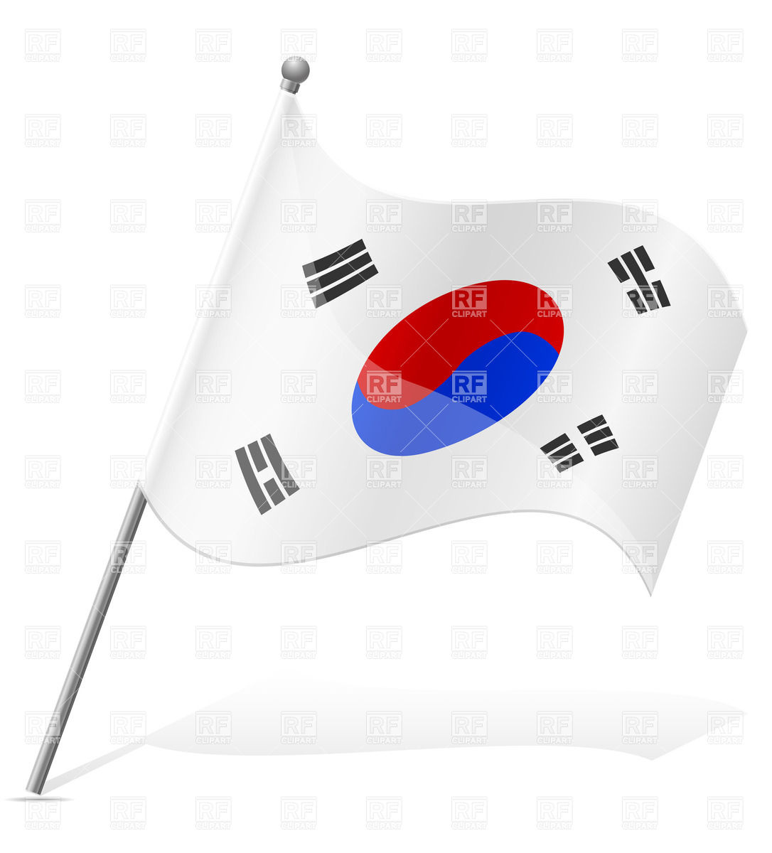 Flag Of South Korea 38592 Download Royalty Free Vector Clipart  Eps