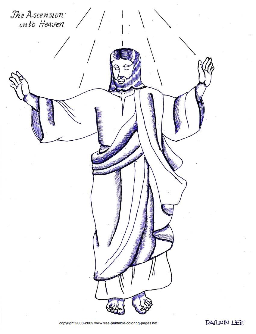 Free Printable Coloring Pages Net  The Ascension Into Heaven