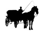Horse And Buggy Silhouette   Royalty Free Clip Art