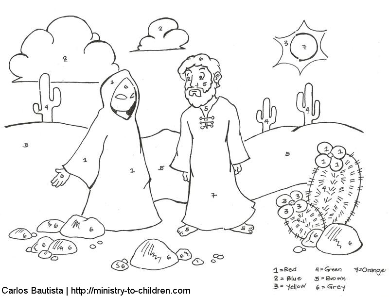 Jesus Overcomes Temptations Coloring Pages  Free Printables