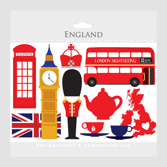 London Clipart   England Uk Clip Art Travel Clipart Tea Bus