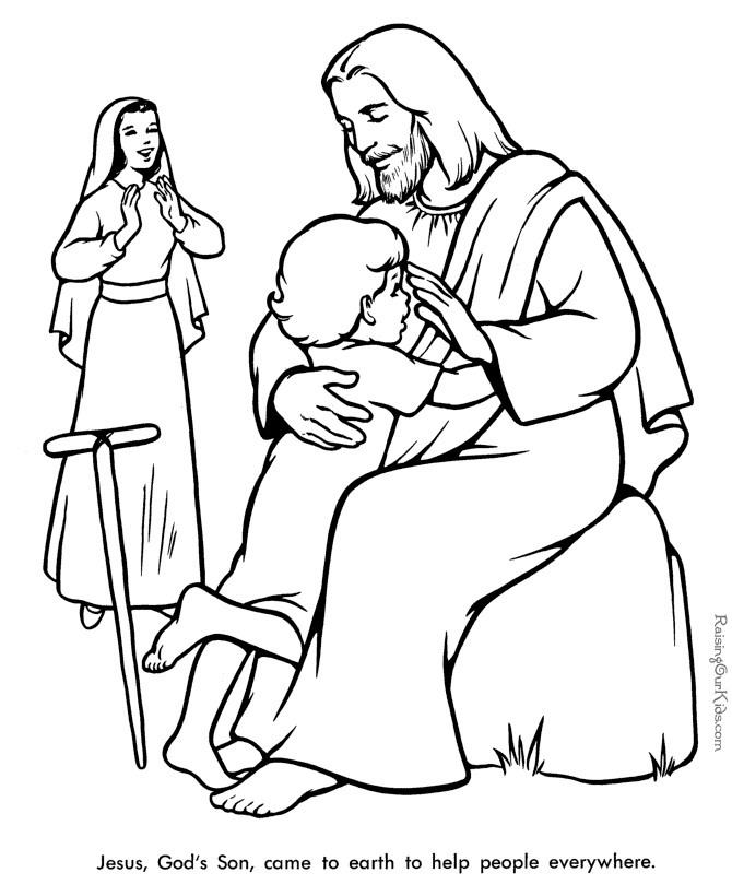 Printable Bible Coloring Pages Jesus Clipart