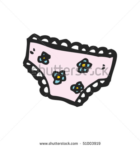 Quirky Underwear Drawing   Stock Vector