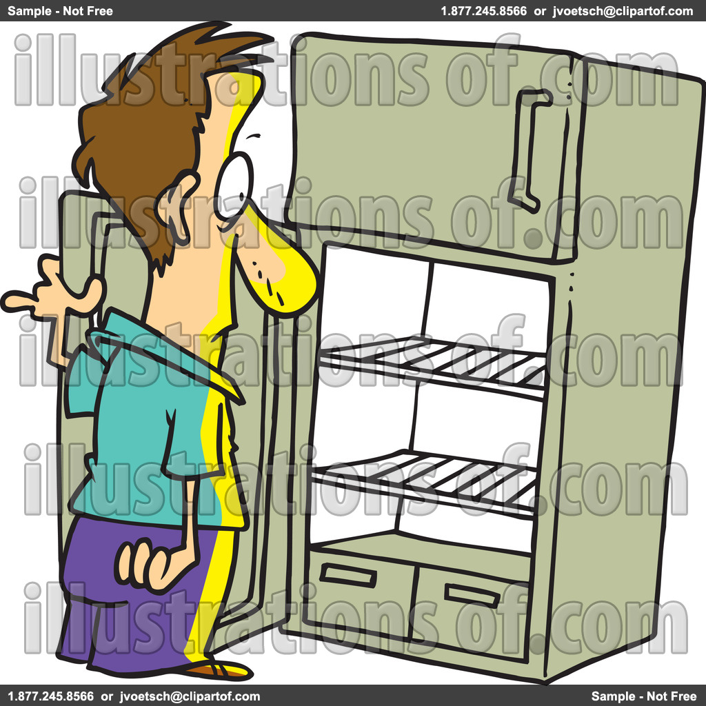 Refrigerator Clipart Royalty Free Rf Refrigerator Clipart Illustration