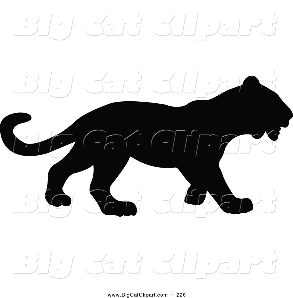 Silhouettes Panther Clip Art