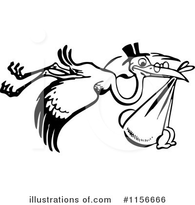 Stork Clipart  1156666   Illustration By Bestvector