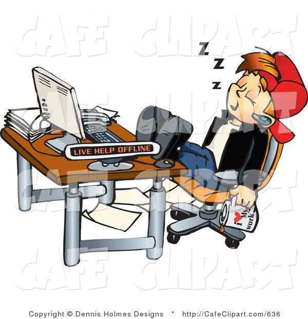Vector Clip Art Of A Sleeping Young Man With A Cup Of Coffee Sleeping