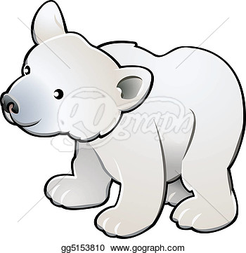 Vector Illustration Of A Cute Polar Bear   Clipart Drawing Gg5153810
