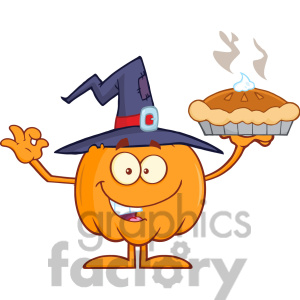 8894 Royalty Free Rf Clipart Illustration Smiling Witch Pumpkin