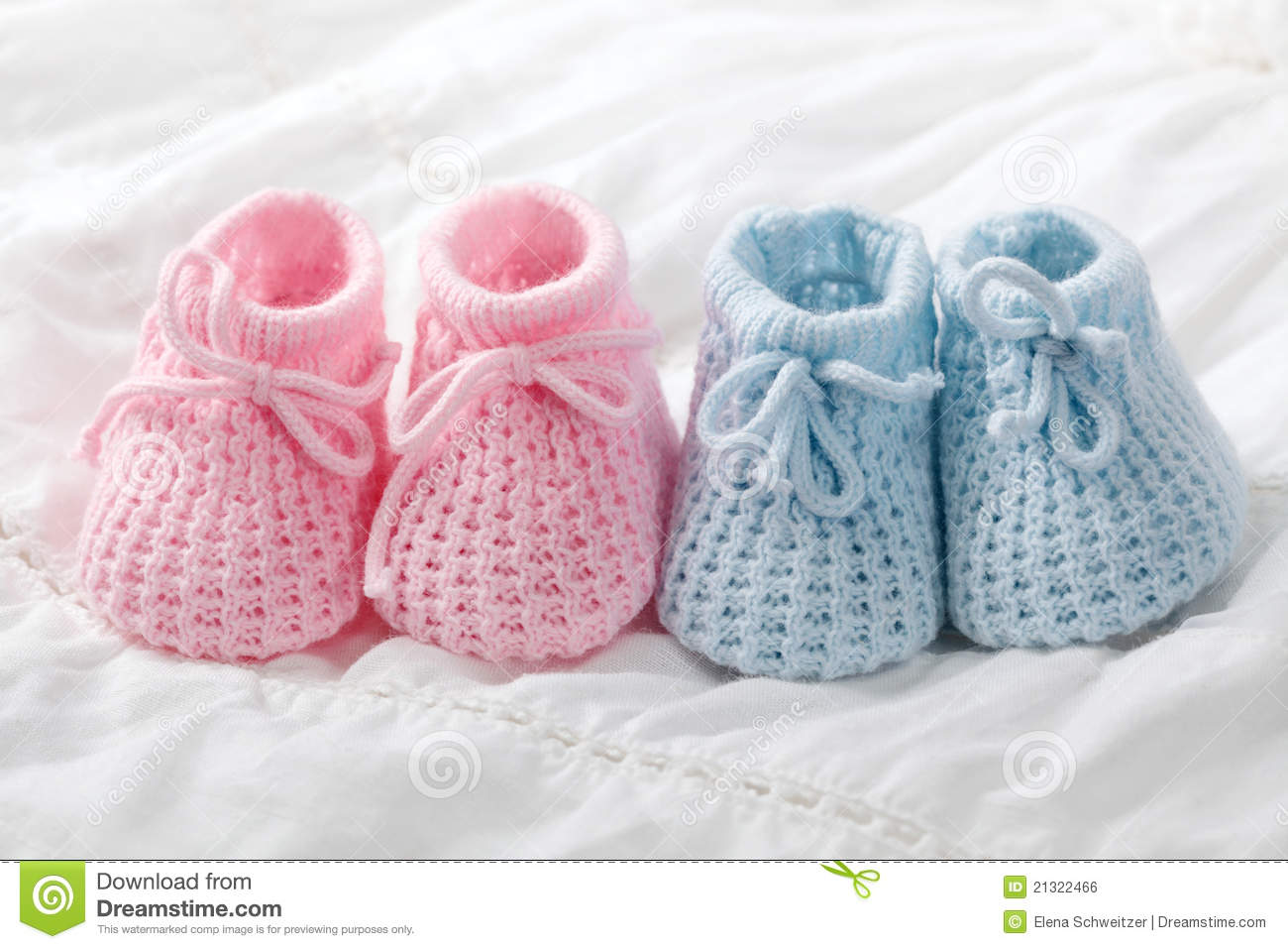 Blue And Pink Baby Booties Royalty Free Stock Image   Image  21322466