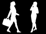 Businesswoman Silhouettes For Powerpoint Presentations   Powerpoint    