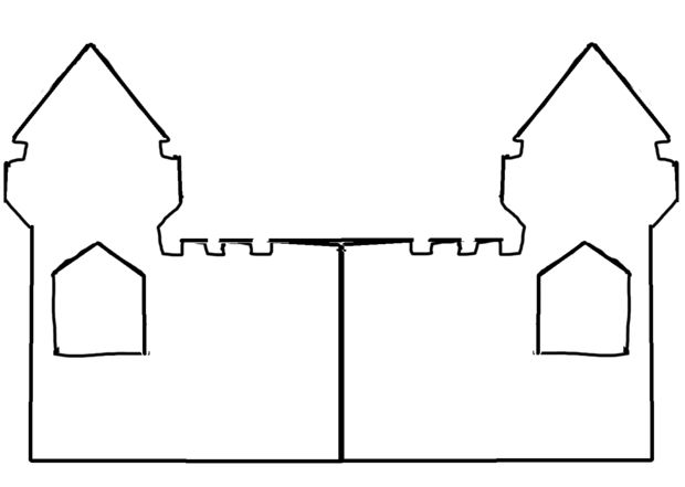 Castle Outline Simple Drawing