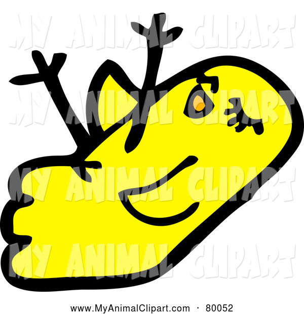Clip Art Of A Dead Yellow Bird By Lineartestpilot    80052