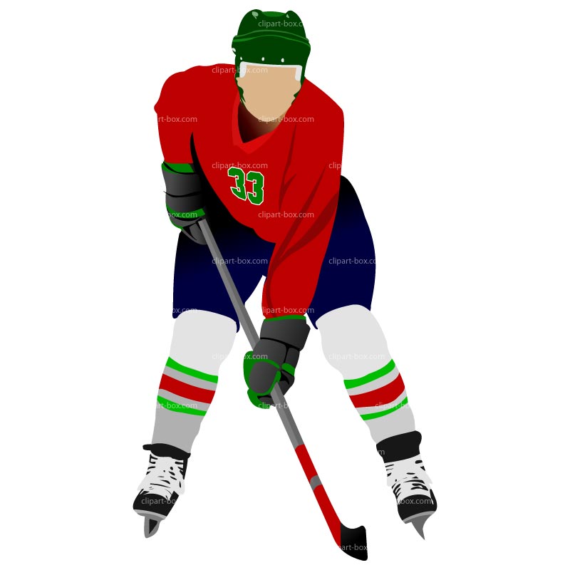 Clipart Hockey Player   Royalty Free Vector Design