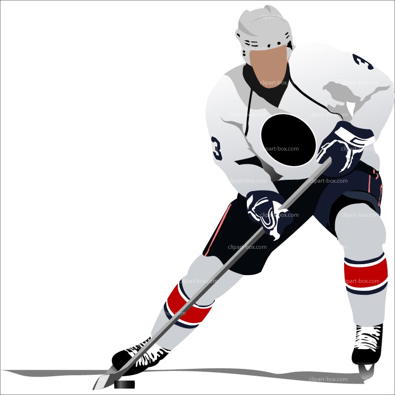 Clipart Hockey Player   Royalty Free Vector Design