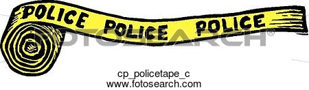 Clipart Of Police Tape Cp Policetape C   Search Clip Art Illustration