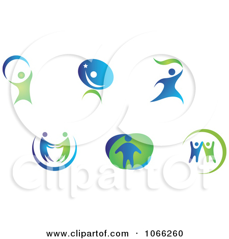 Clipart People Logos 3   Royalty Free Vector Illustration By