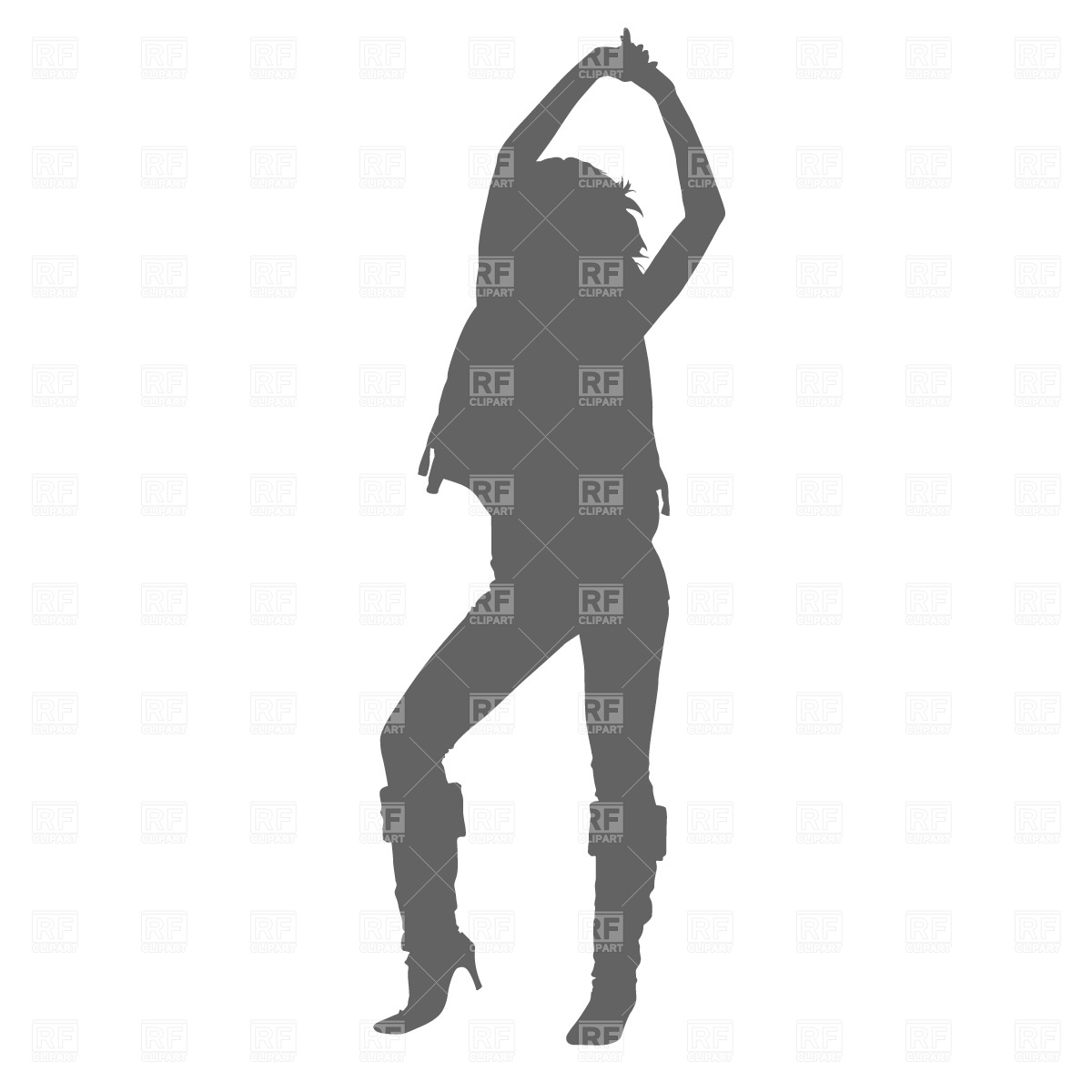 Dancing Woman Silhouette Vector