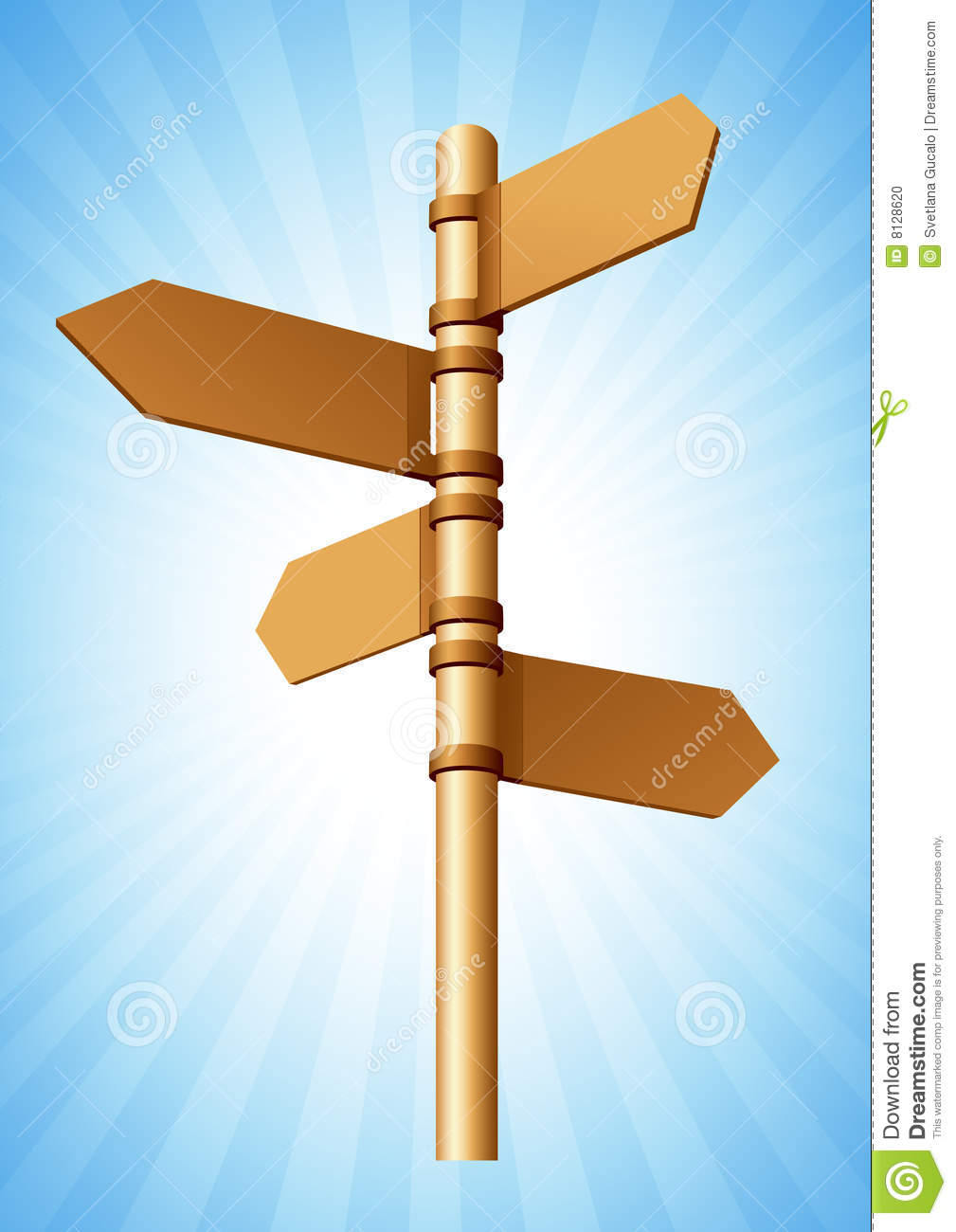 Direction Sign Vector Illustration Ai File Included