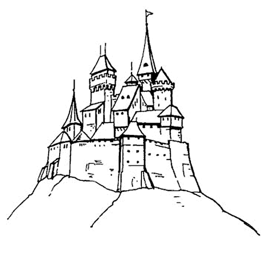 Disneyland Castle Drawing Sand Castle Coloring Pages Gif