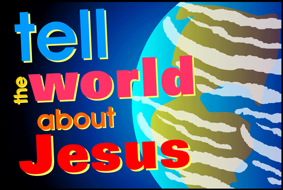 Free Christian Clip Art Image  Tell The World About Jesus   Link To Us