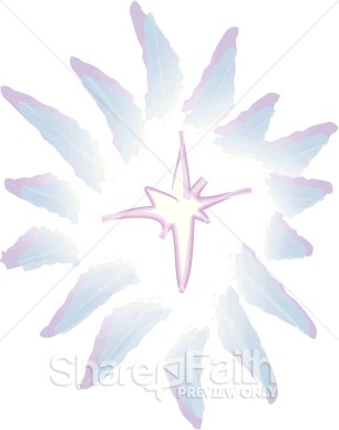 Glowing Star Accent   Christian Star Clipart