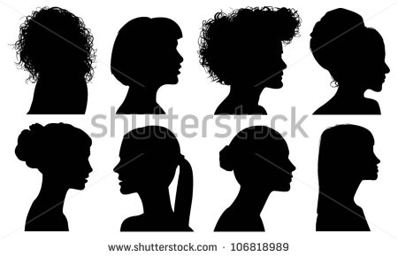 Hairstyles Vector Black Silhouettes Of Women Stock Photos Images