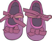 Illustration Of A Pair Of Baby Shoe   Royalty Free Clip Art
