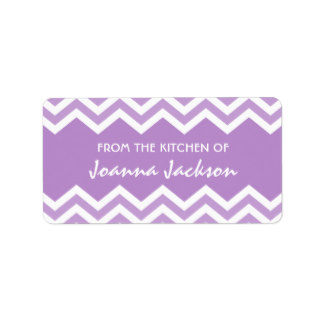 Lavender Chevron Zig Zag Pattern Kitchen Labels Clipart