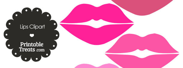 Lips Clipart In Shades Of Pink From Printabletreats Com
