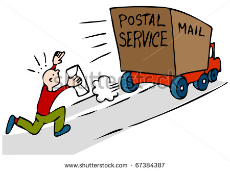 Mail Truck Clipart An Image Of A Man Chasing Mail