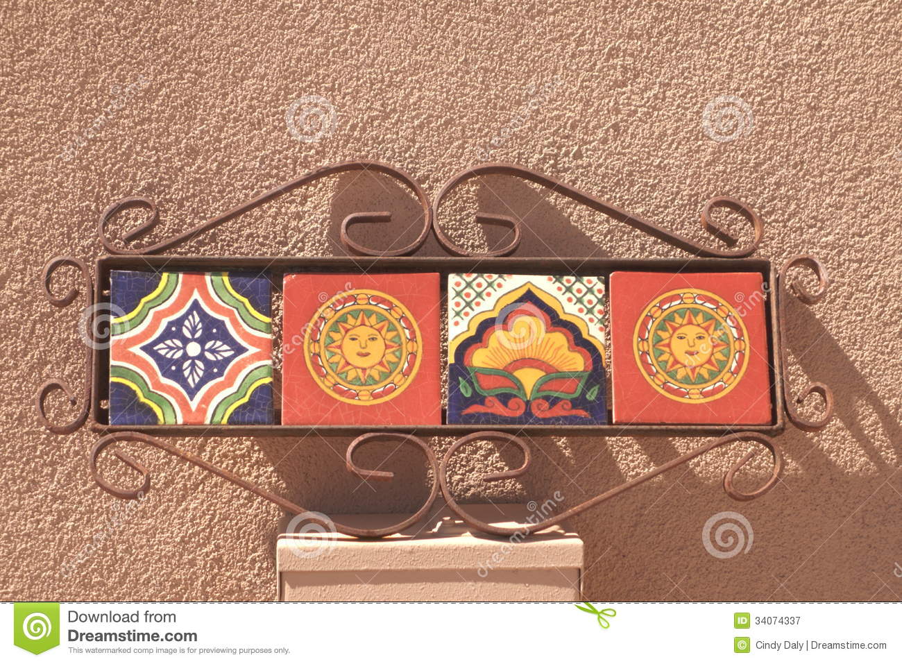 Mexican Tile Decoration Royalty Free Stock Photography   Image