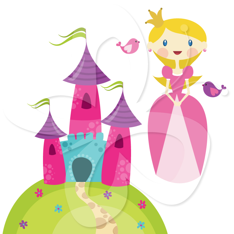 Princess Castle Clipart Princess And Castle Clip Art