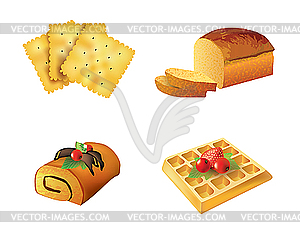Set Of Pastry Objects   Vector Eps Clipart