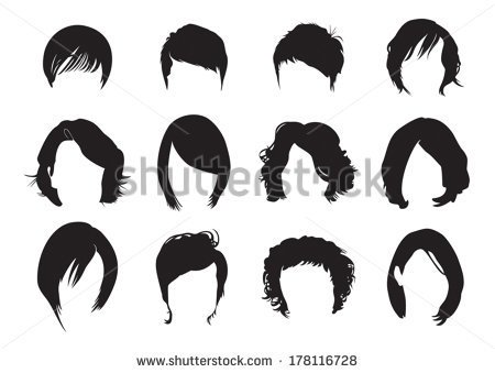 Short Hair Stock Vectors   Vector Art