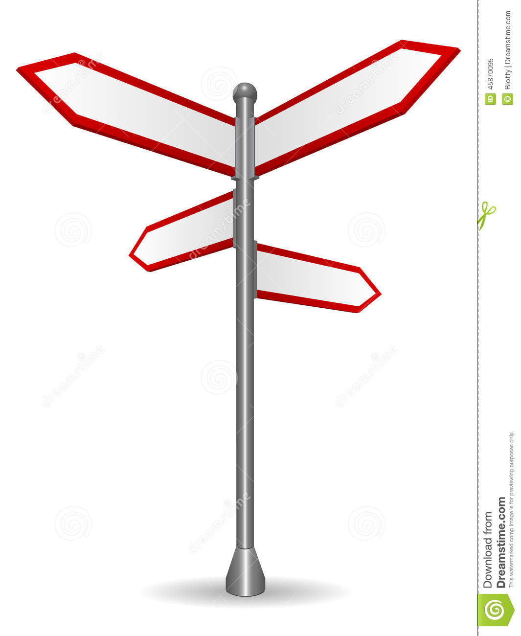 Sign Post Pointing Different Directions For Locations  Vector