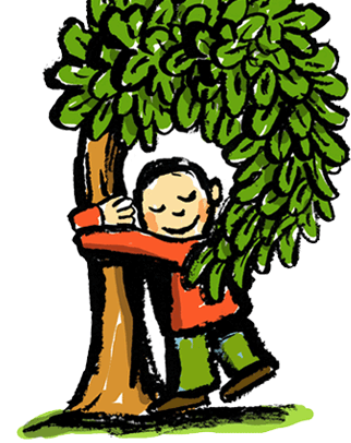 Tree Huggers Clipart Tree Hugging Hippie Clipart