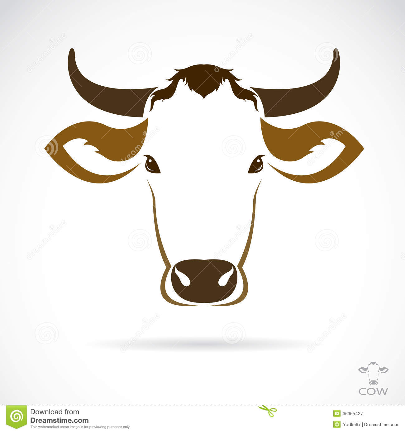 Vector Image Of An Cow Head Royalty Free Stock Photography   Image