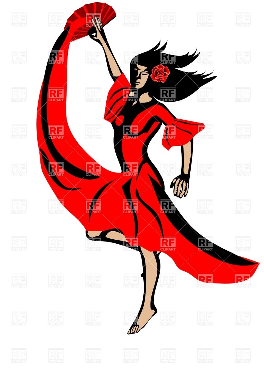 Woman Dancing Flamenco 27021 Download Royalty Free Vector Clipart    